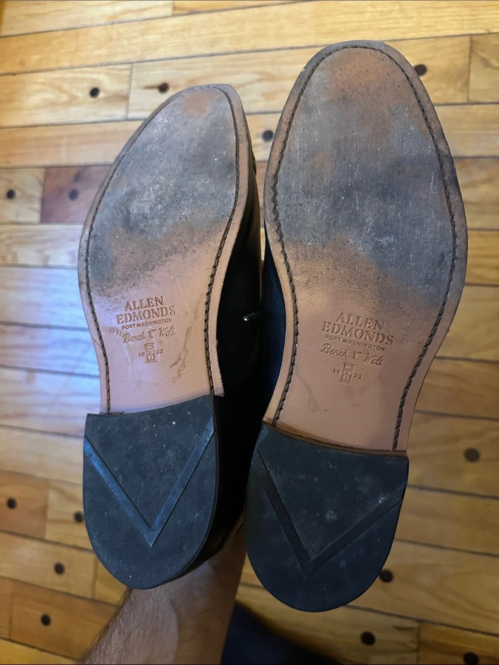 Allen Edmonds Black Cap-Toe Oxford Shoes